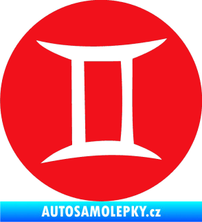 Samolepka Blíženci 001 - horoskop červená