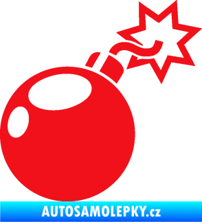 Samolepka Bomba 001 pravá červená