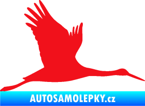 Samolepka Čáp 002 pravá červená