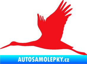 Samolepka Čáp 002 levá červená