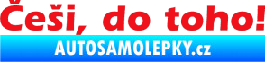 Samolepka Češi do toho! červená