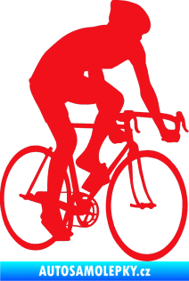 Samolepka Cyklista 001 pravá červená