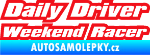 Samolepka Daily driver weekend racer červená