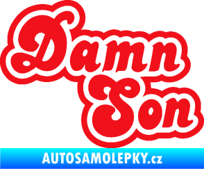 Samolepka Damn Son červená