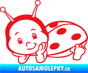 Samolepka Dítě v autě 063 levá beruška červená