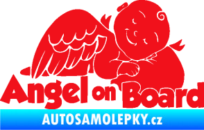 Samolepka Dítě v autě 109 levá anděl červená