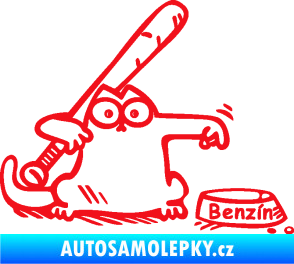 Samolepka Dolej benzin 002 pravá červená