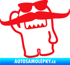 Samolepka Domo 016 levá s knírem červená