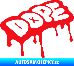 Samolepka Dope červená