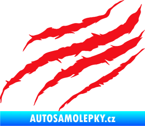 Samolepka Drápanec 001 levá červená