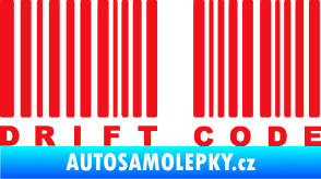 Samolepka Drift code červená