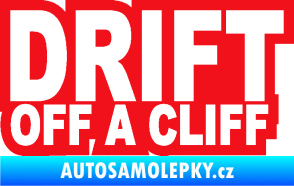 Samolepka Drift off a cliff červená