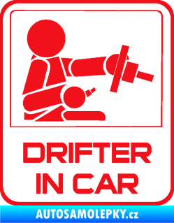 Samolepka Drifter in car 002 červená