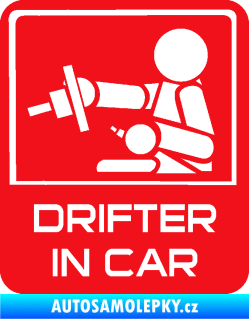 Samolepka Drifter in car 003 červená
