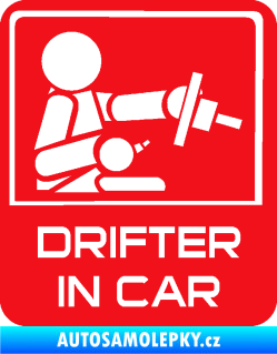 Samolepka Drifter in car 004 červená