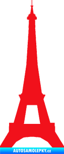 Samolepka Eifelova věž 001 červená