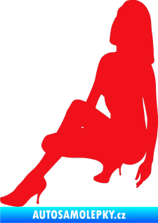 Samolepka Erotická žena 041 levá červená