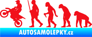 Samolepka Evoluce 002 motokros levá červená