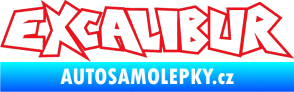 Samolepka Excalibur obrys červená