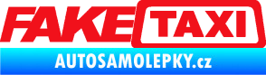 Samolepka Fake taxi nápis červená