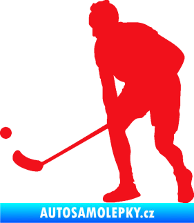 Samolepka Florbal 002 levá červená