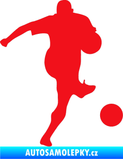 Samolepka Fotbalista 024 pravá červená