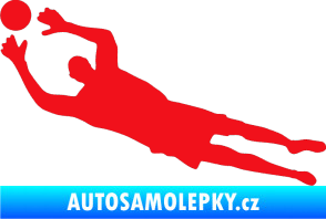 Samolepka Fotbalista 026 levá brankář červená