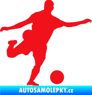 Samolepka Fotbalista 032 pravá červená
