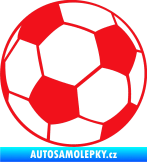 Samolepka Fotbalový míč 001 červená