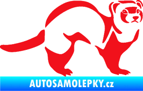 Samolepka Fretka 002 pravá červená