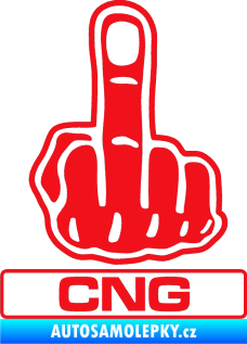 Samolepka Fuck off CNG červená