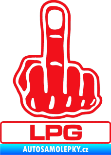 Samolepka Fuck off LPG červená