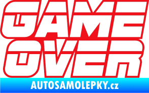 Samolepka Game over nad sebou 002 červená