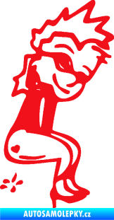 Samolepka Girl čůrá 003 pravá červená