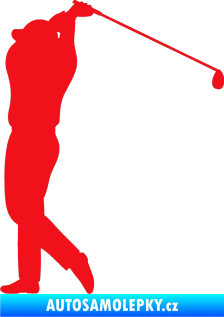 Samolepka Golfista 004 levá červená