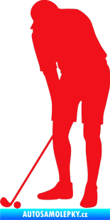 Samolepka Golfista 007 levá červená