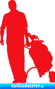Samolepka Golfista 009 levá červená