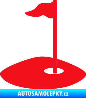Samolepka Golfová jamka 001 pravá červená