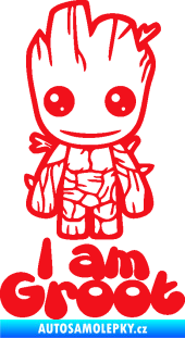 Samolepka Groot 001 levá s nápisem červená