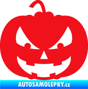 Samolepka Halloween 016 levá dýně červená