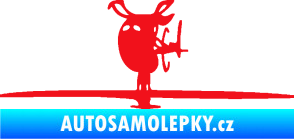 Samolepka Helikoptéra model 001 levá červená