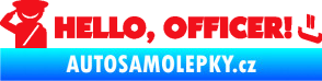 Samolepka Hello, Officer! červená