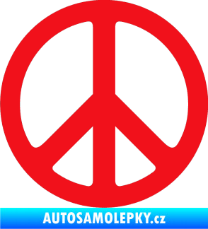 Samolepka Hippies 001 červená