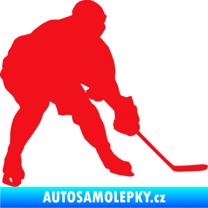 Samolepka Hokejista 016 pravá červená