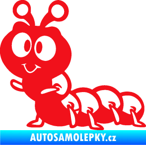 Samolepka Housenka 002 levá červená
