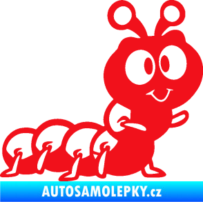 Samolepka Housenka 002 pravá červená