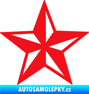 Samolepka Hvězda námořní červená