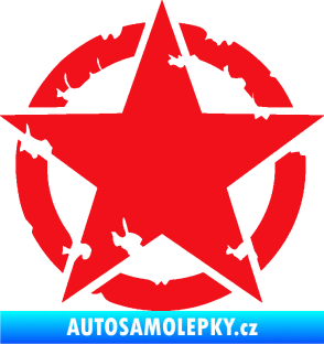 Samolepka Hvězda US Army 003 narušená červená