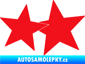 Samolepka Hvězdy 002 pravá spojené červená