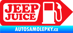 Samolepka Jeep juice symbol tankování červená